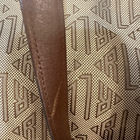Ralph Lauren tan monogram vintage purse - Picture 5 of 8